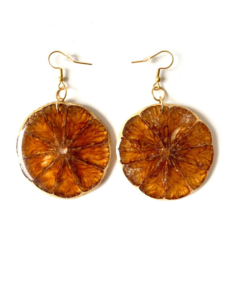 Lemon Full Moon Earrings