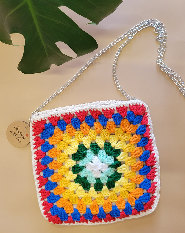 Quilted Weave Crochet Crossbody