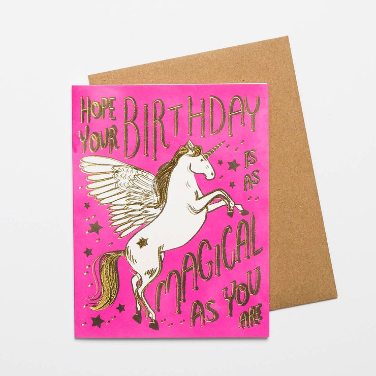 Hope your Birthday Is As Magical As You Card: Unicorn