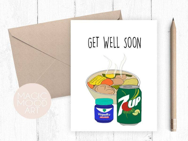 Get Well Soon Card- Spanish Greeting Card