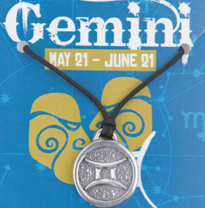 Zodiac Gemini Pewter Charm