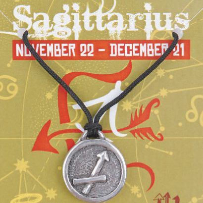 Zodiac Sagittarius Pewter charm